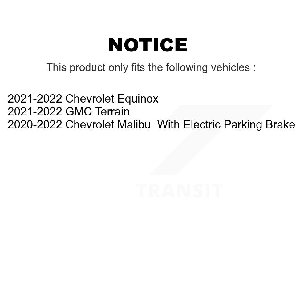 Rear Disc Brake Caliper Rotor & Ceramic Pad Kit For Chevrolet Equinox GMC Terrain Malibu KC8-101372T
