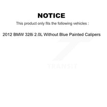 Load image into Gallery viewer, Rear Disc Brake Caliper Coated Rotors And Ceramic Pad Kit For 2012 BMW 328i 2.0L