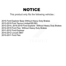 Charger l'image dans la galerie, Rear Brake Coated Rotors Ceramic Pad Kit With Calipers For Ford Explorer Taurus Flex MKT