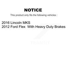 Charger l'image dans la galerie, Rear Brake Coated Rotor Ceramic Pad Kit With Calipers For Ford Explorer Flex Lincoln MKS