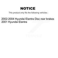 Load image into Gallery viewer, Rear Disc Brake Coated Rotors And Ceramic Pads Kit With Calipers For Hyundai Elantra