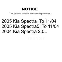 Charger l&#39;image dans la galerie, Rear Disc Brake Coated Rotors And Ceramic Pad Kit With Calipers For Kia Spectra Spectra5