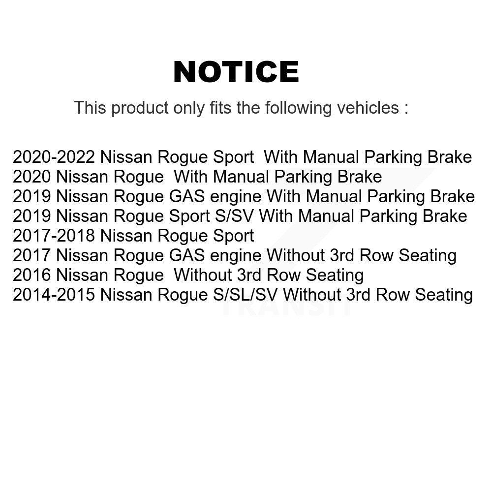 Front Rear Disc Brake Caliper Coat Rotor Ceramic Pad Kit (10Pc) For Nissan Rogue