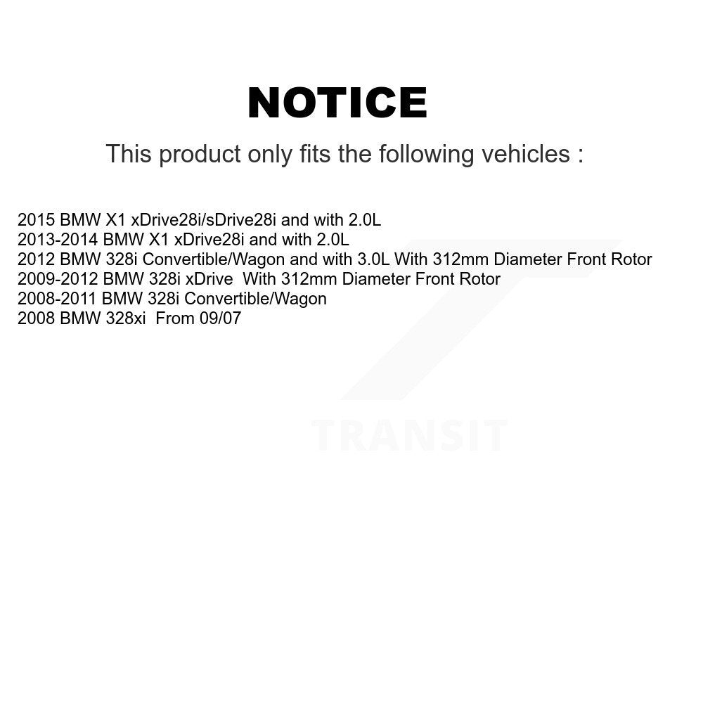 Front Rear Brake Caliper Coat Rotor & Ceramic Pad Kit (10Pc) For BMW 328i xDrive