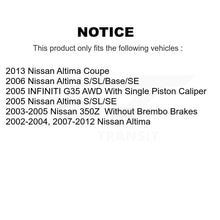 Charger l'image dans la galerie, Front Rear Ceramic Brake Pads &amp; Parking Shoes Kit For Nissan Altima INFINITI G35