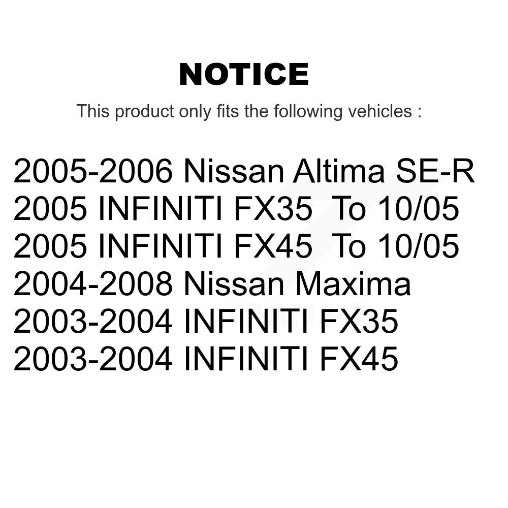 Front Rear Ceramic Brake Pads Parking Shoe Kit For Nissan Altima Maxima INFINITI