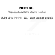 Charger l'image dans la galerie, Front Rear Ceramic Brake Pads Parking Shoes Kit For INFINITI G37 Nissan 370Z Q60