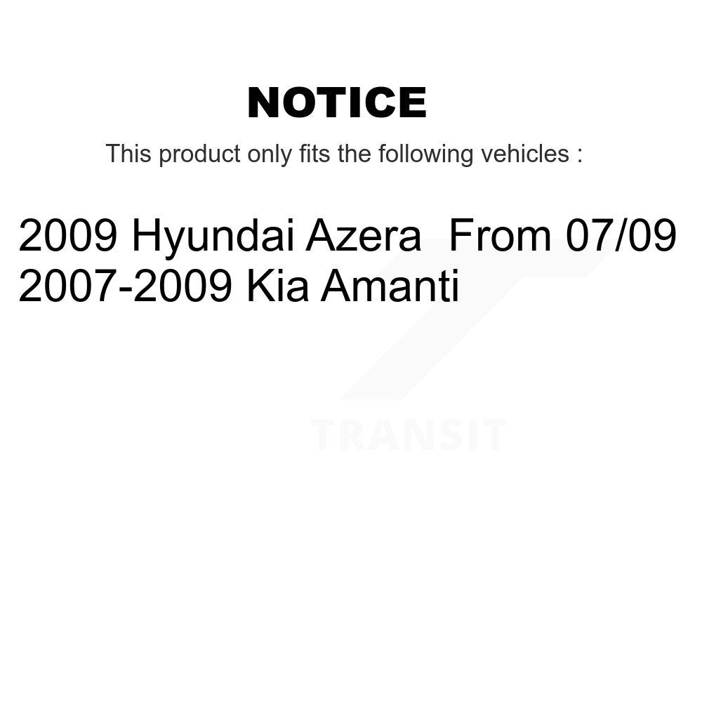 Front Rear Ceramic Brake Pads And Parking Shoes Kit For 2007-2009 Kia Amanti