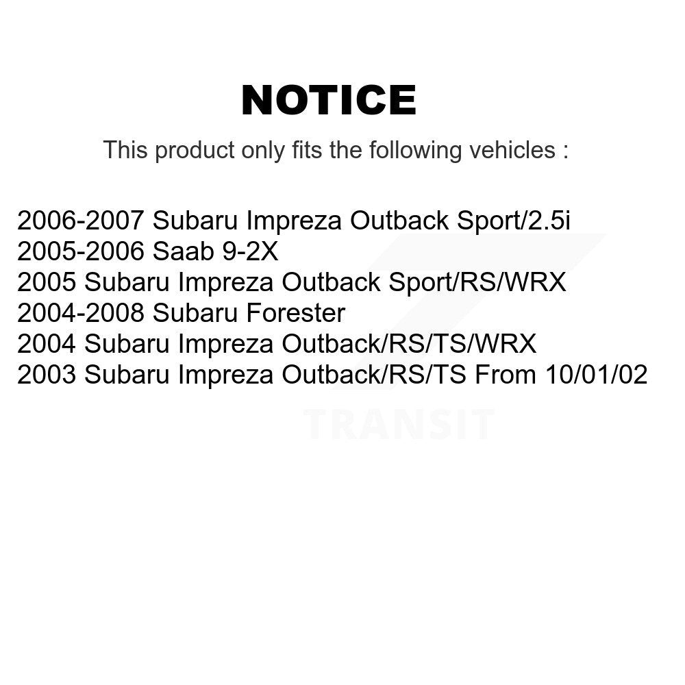 Front Rear Ceramic Brake Pads And Parking Shoes Kit For Subaru Forester Impreza