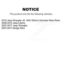 Charger l'image dans la galerie, Front Rear Ceramic Brake Pads &amp; Parking Shoe Kit For Jeep Wrangler Liberty Dodge