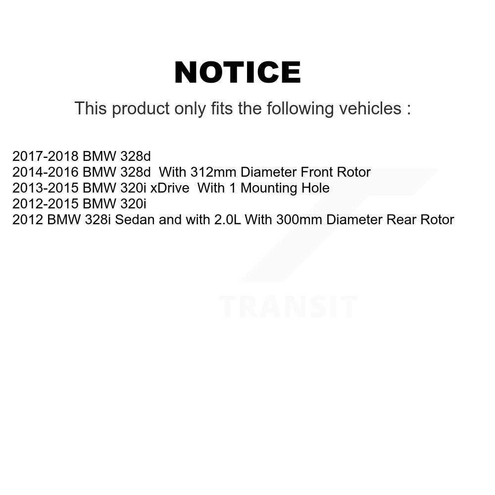 Front Rear Ceramic Brake Pads And Parking Shoe Kit For BMW 328i 320i xDrive 428i