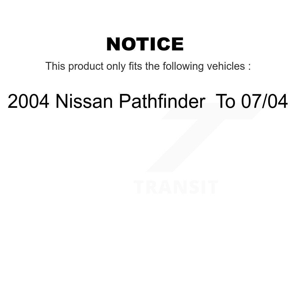 Front Rear Ceramic Brake Pads And Parking Shoes Kit For 2004 Nissan Pathfinder