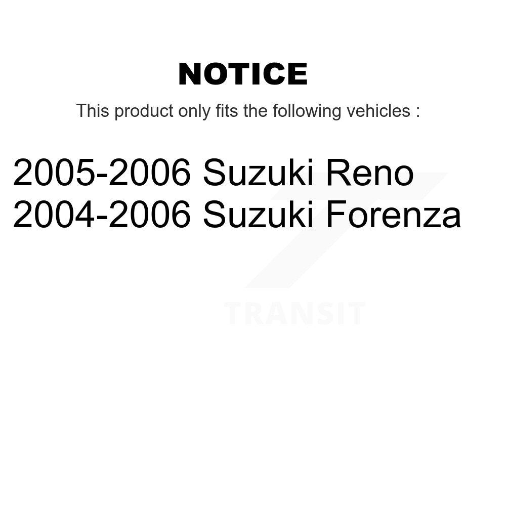 Front Rear Ceramic Brake Pads And Parking Shoes Kit For Suzuki Forenza Reno