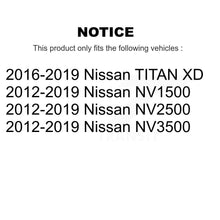 Charger l'image dans la galerie, Front Rear Ceramic Brake Pads Parking Shoe Kit For Nissan NV2500 Titan XD NV3500