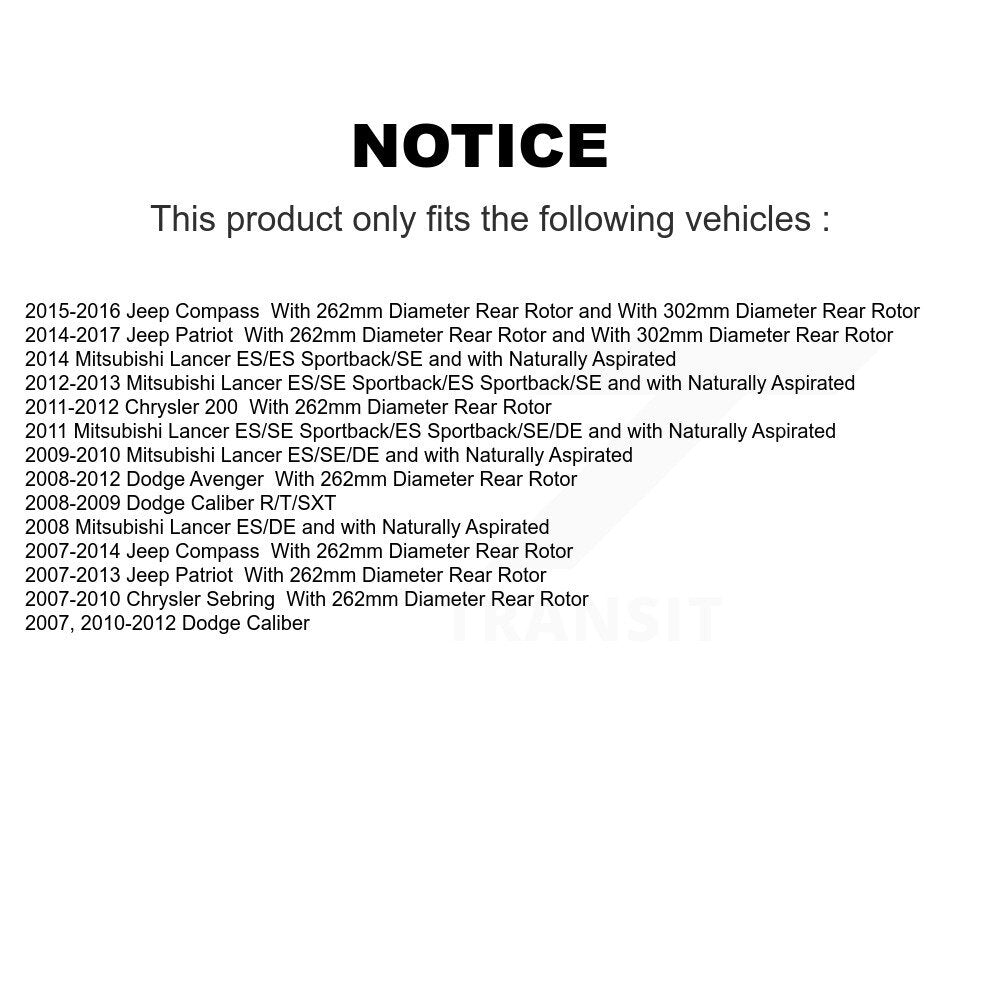 Front Rear Ceramic Brake Pads & Parking Shoes Kit For Jeep Dodge Caliber Compass