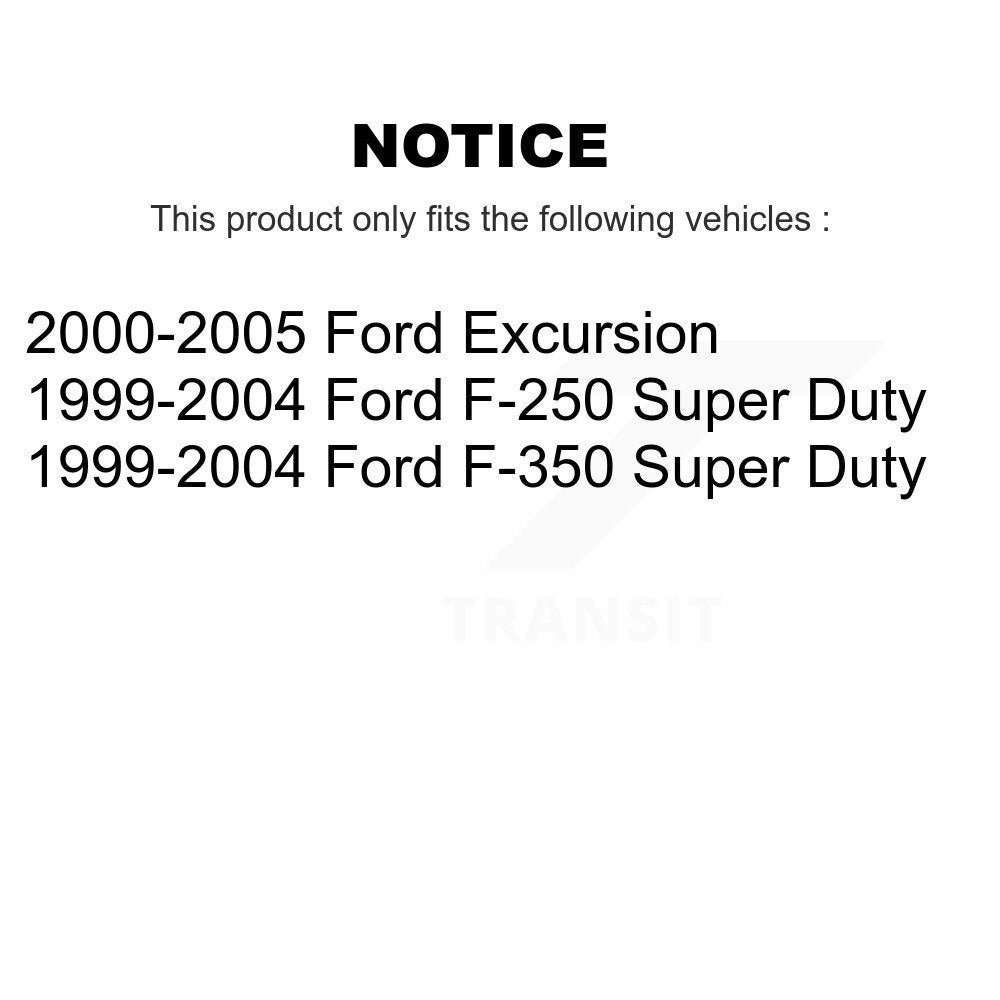 Front Rear Ceramic Brake Pads & Parking Shoe Kit For Ford F-250 Super Duty F-350