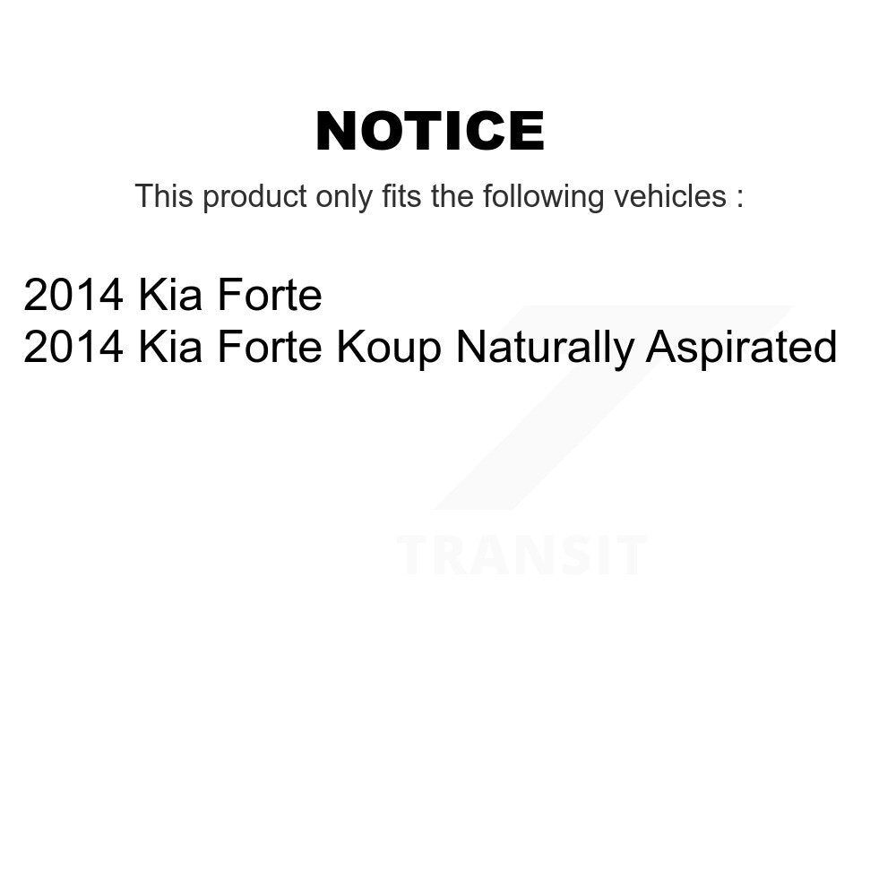 Front Rear Ceramic Brake Pads And Parking Shoes Kit For 2014-2014 Kia Forte Koup