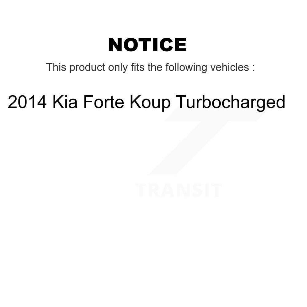 Front Rear Ceramic Brake Pads And Parking Shoes Kit For 2014-2014 Kia Forte Koup