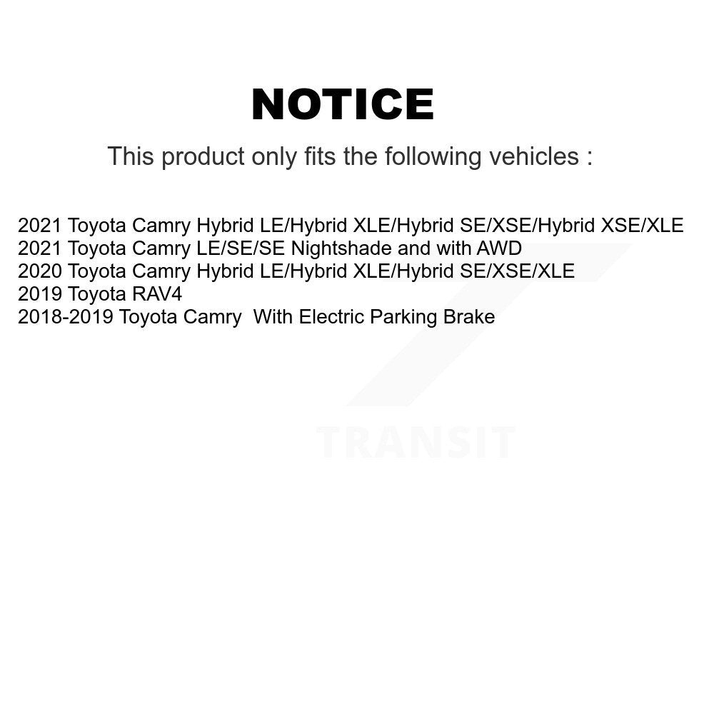 Front Rear Ceramic Brake Pads And Parking Shoes Kit For Toyota Camry