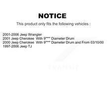 Charger l'image dans la galerie, Front Rear Ceramic Brake Pads And Drum Shoes Kit For Jeep Wrangler Cherokee TJ