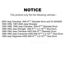 Charger l'image dans la galerie, Front Rear Ceramic Brake Pads Drum Shoes Kit For Jeep Wrangler Cherokee Comanche