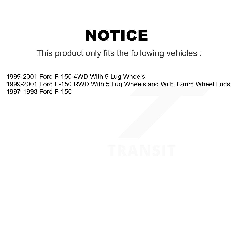 Front Rear Ceramic Brake Pads And Drum Shoes Kit For Ford F-150