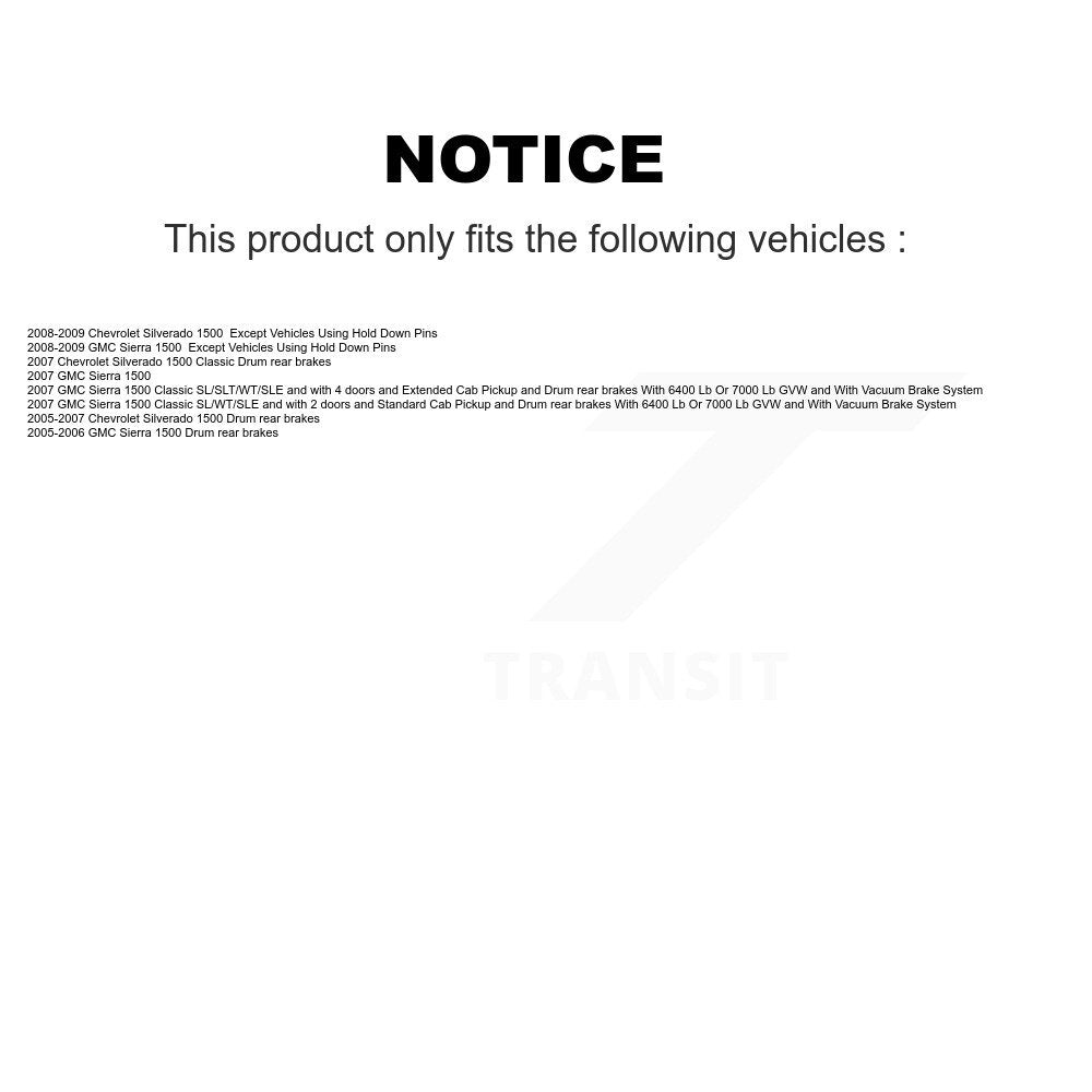 Front Rear Ceramic Brake Pads And Drum Shoe Kit For Chevrolet Silverado 1500 GMC