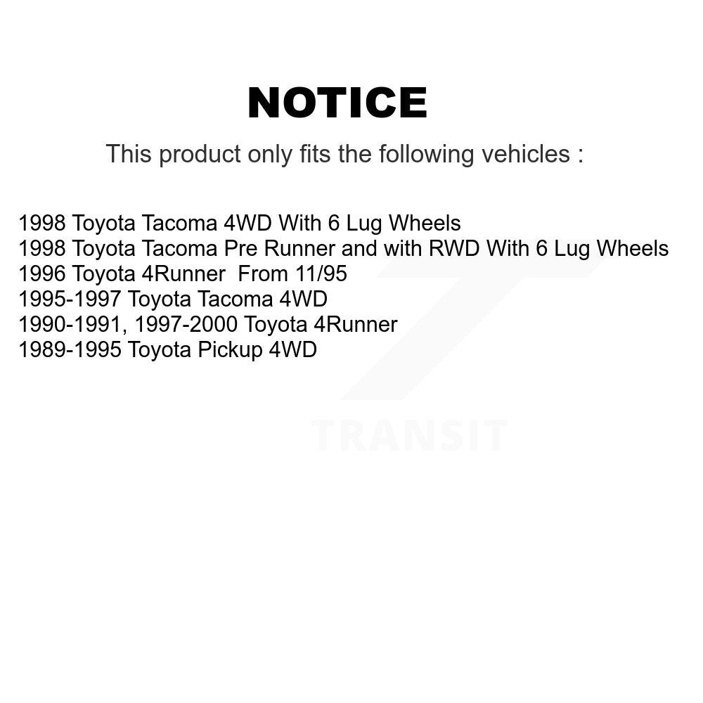 Front Rear Ceramic Brake Pads And Drum Shoe Kit For Toyota 4Runner Pickup Tacoma