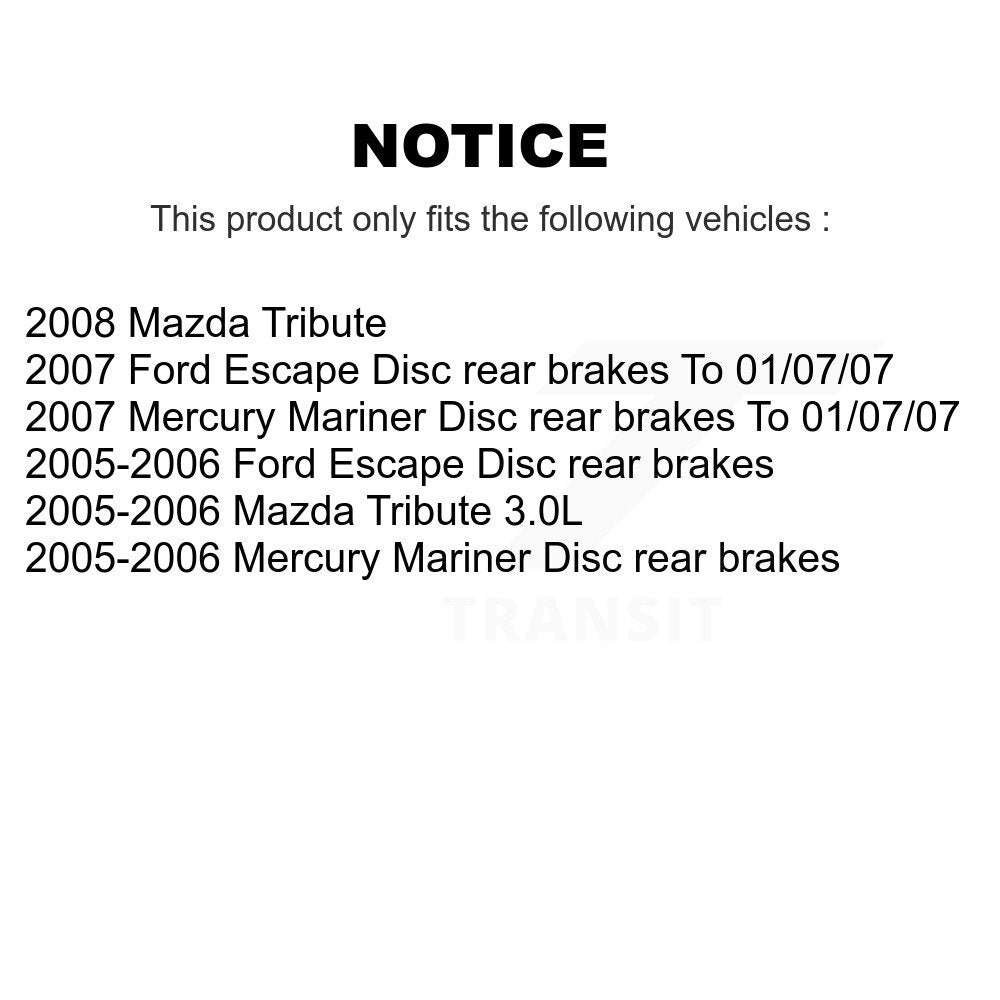 Front Rear Ceramic Brake Pads And Drum Shoes Kit For Ford Escape Mazda Tribute