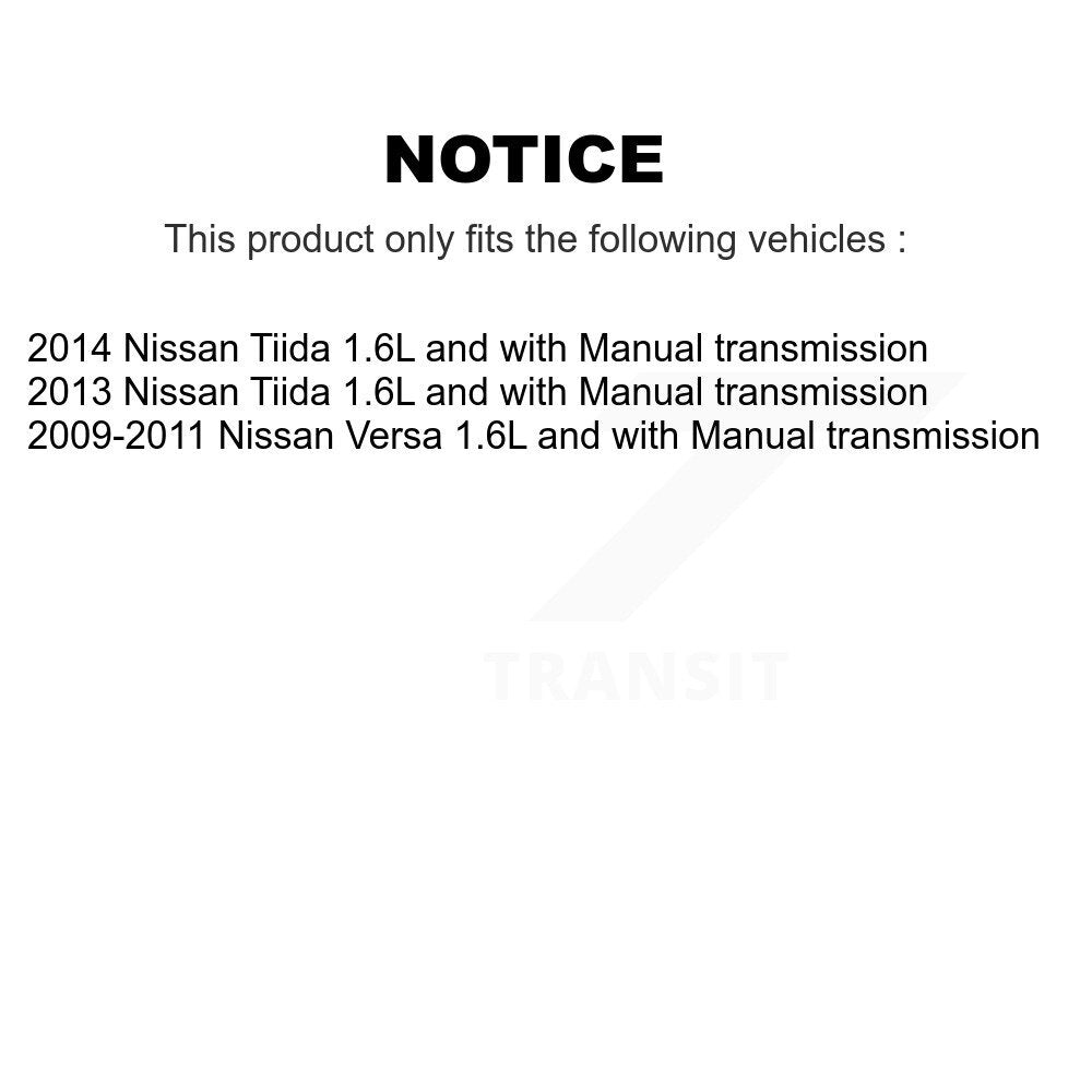 Front CV Axle Shaft Kit For Nissan Versa Tiida 1.6L with Manual transmission