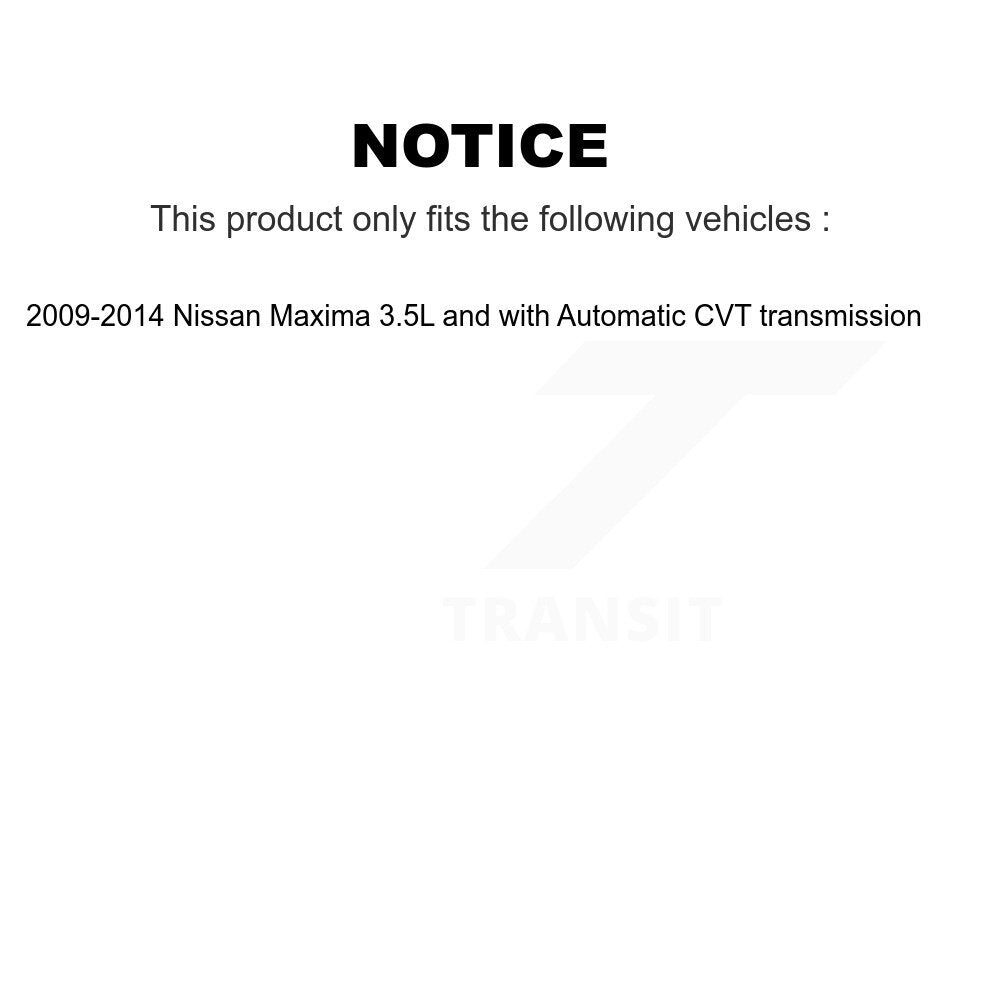 Front CV Axle Shaft Kit For Nissan Maxima 3.5L with Automatic CVT transmission