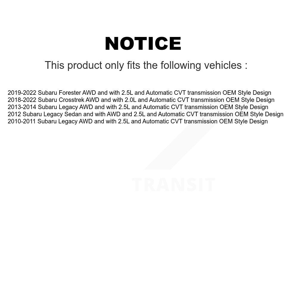 Rear CV Axle Shaft Kit For Subaru Crosstrek Forester Legacy OEM Style Design