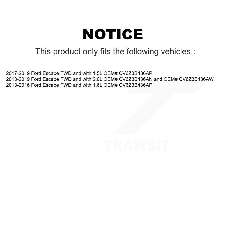 Front CV Axle Drive Shaft Complete Assembly Kit For Ford Escape KCV-100256