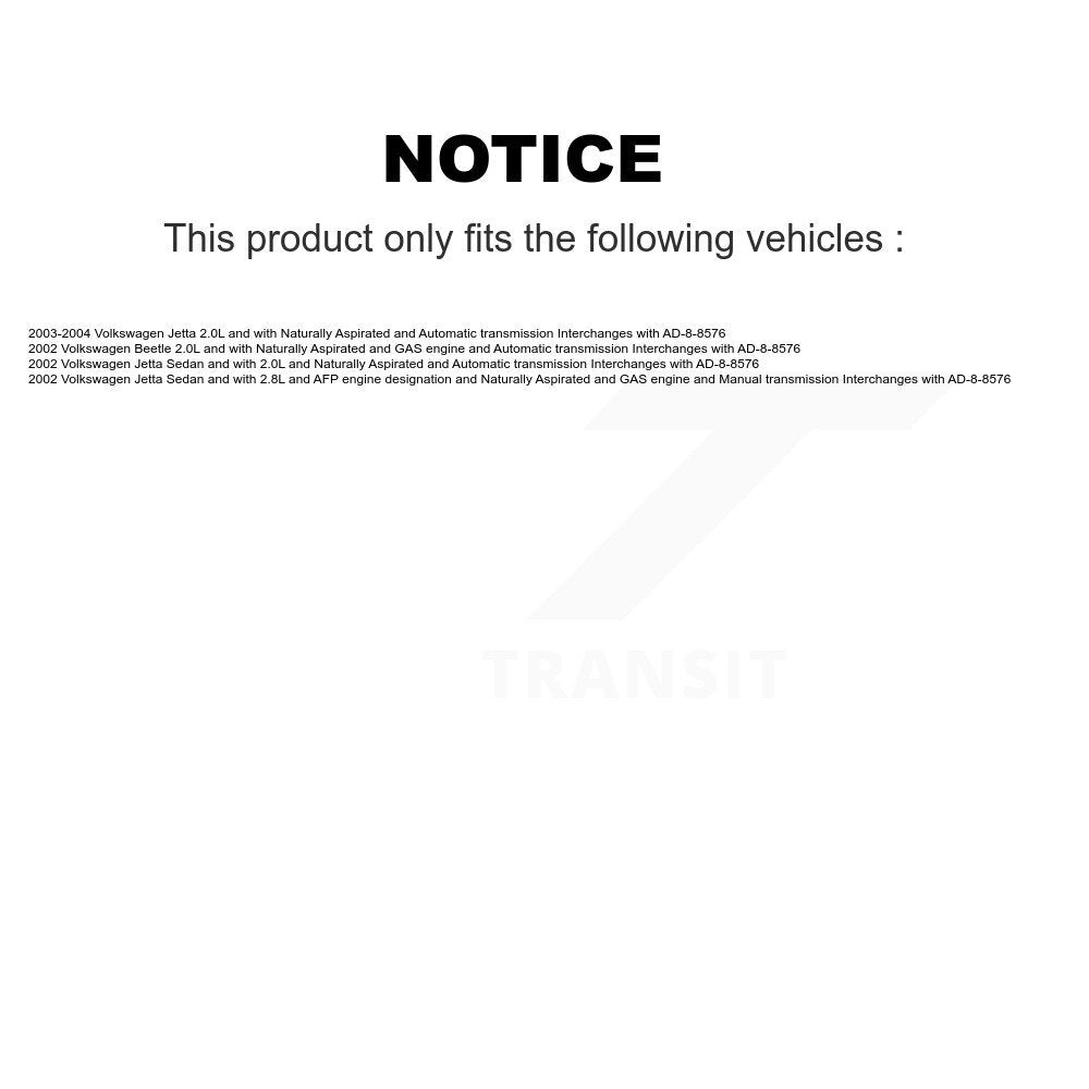 Front CV Axle Drive Shaft Kit For Volkswagen Jetta Beetle Interchanges with AD-8-8576 KCV-100314