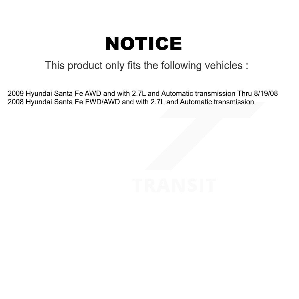 Front CV Axle Drive Shaft Complete Assembly Kit For Hyundai Santa Fe KCV-100324