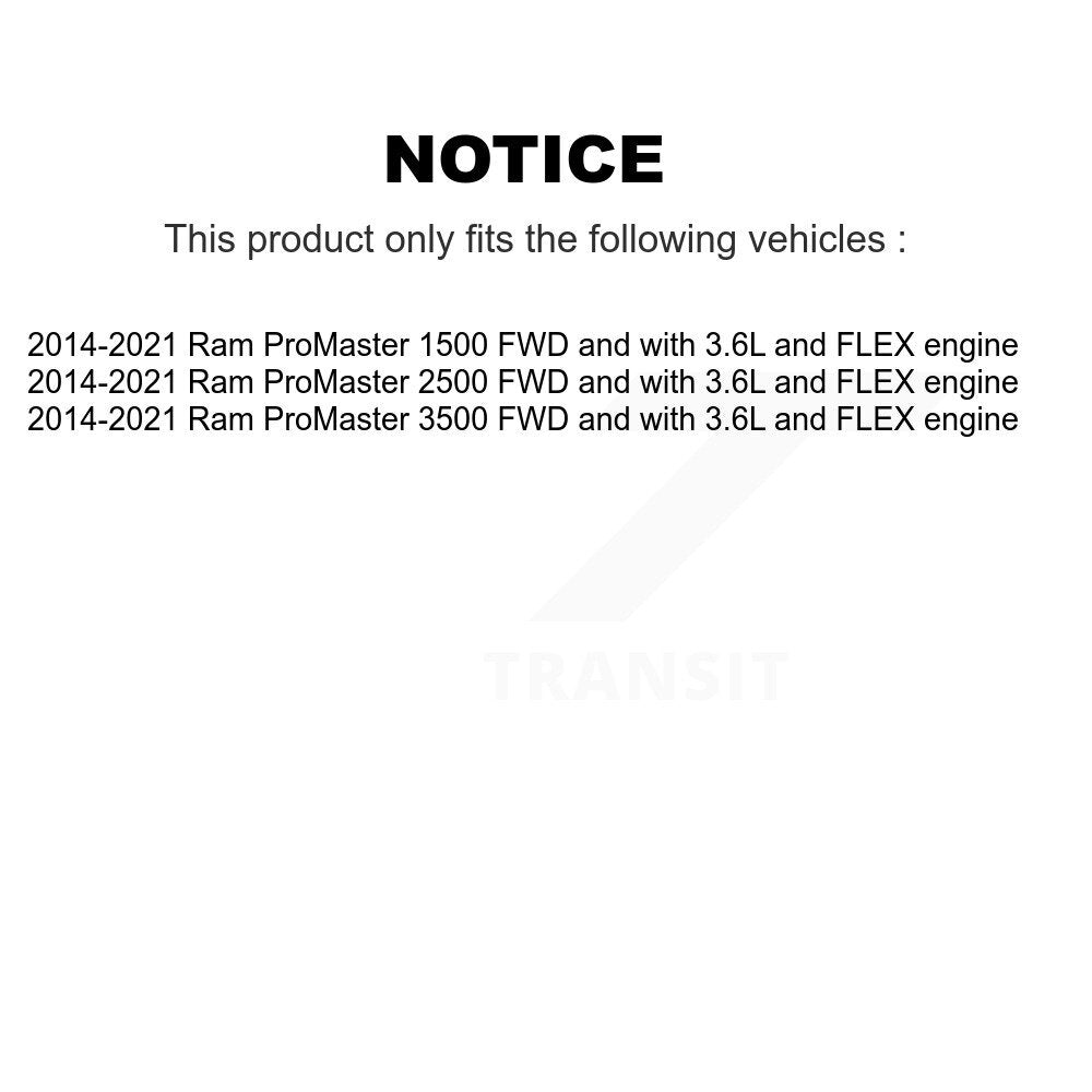 Front CV Axle Drive Shaft Kit For Ram ProMaster 2500 3500 1500 FWD with 3.6L FLEX engine KCV-100325