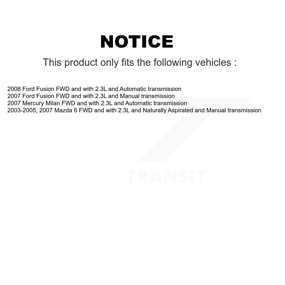 Front CV Axle Drive Shaft Complete Assembly Kit For Ford Fusion Mazda 6 Mercury Milan KCV-100331