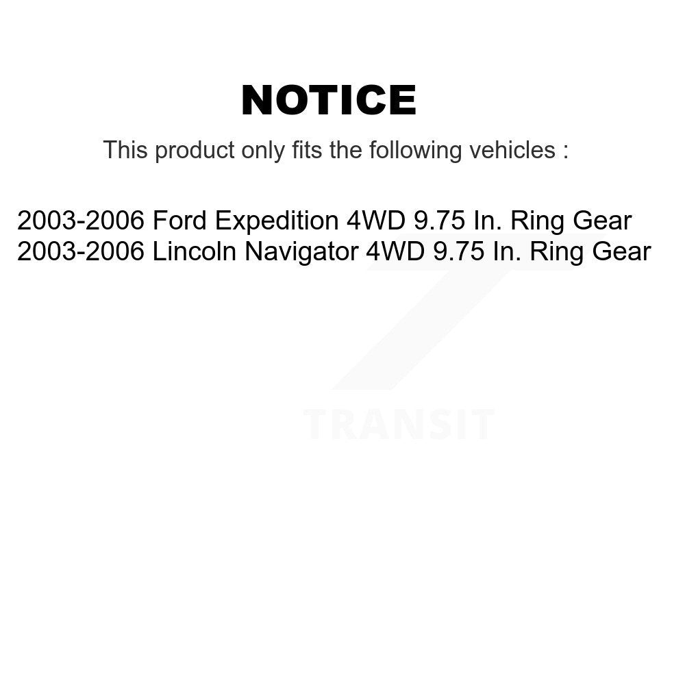 Front Rear CV Axle Shaft Kit For Ford Expedition Lincoln Navigator 9.75 In. Ring Gear 4WD KCV-100432