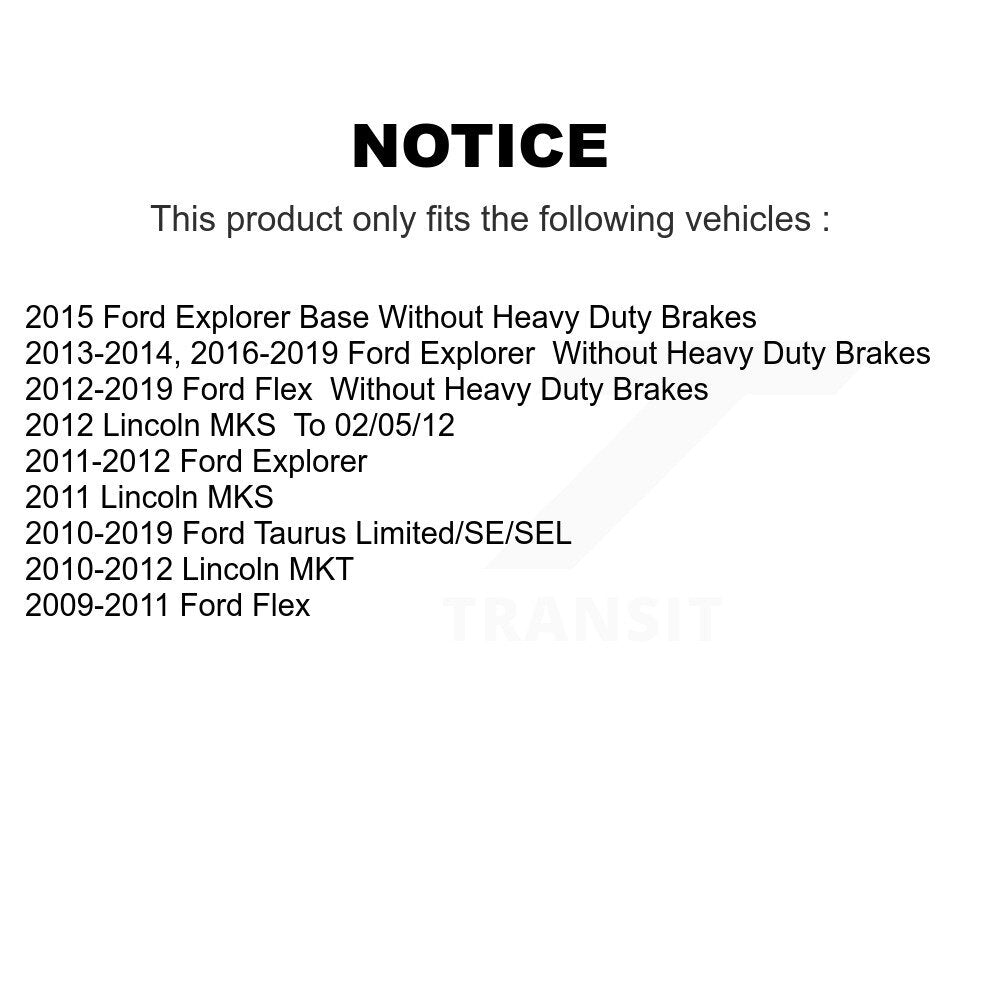 Front Rear Ceramic Brake Pads Kit For Ford Explorer Taurus Flex Lincoln MKT MKS