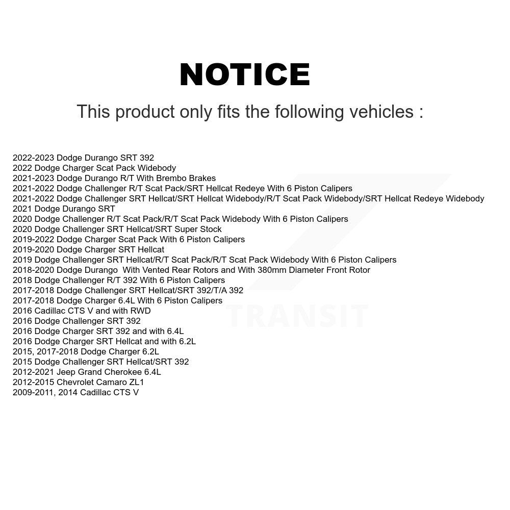Front Rear Ceramic Brake Pad Kit For Jeep Grand Cherokee Dodge Charger Chevrolet