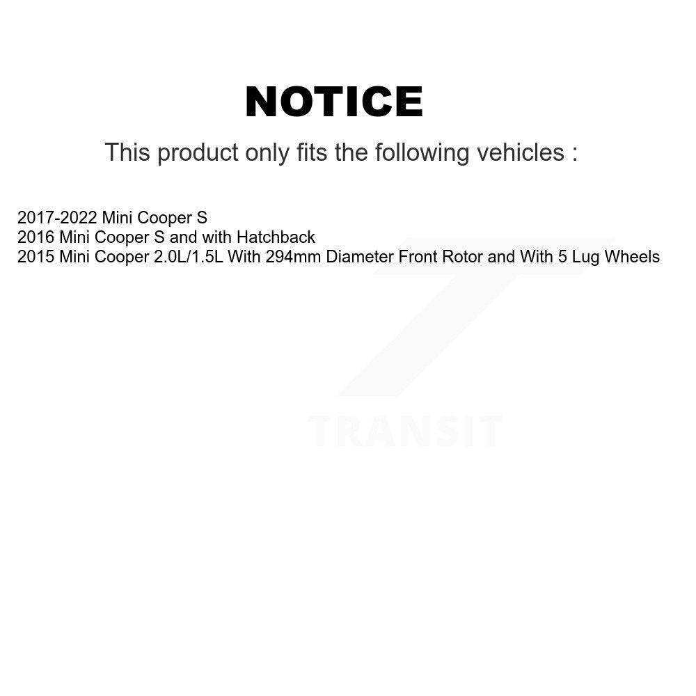 Front Rear Ceramic Brake Pads Kit For Mini Cooper