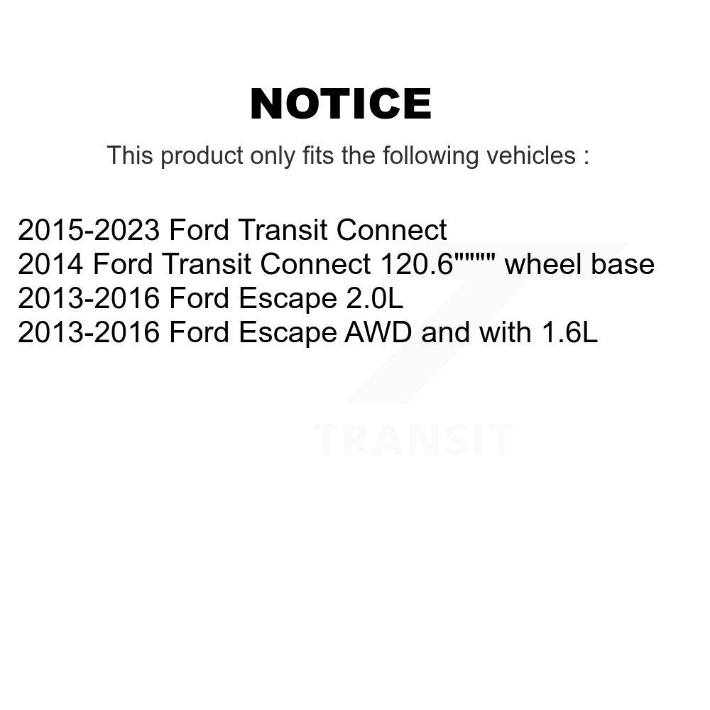 Front Rear Ceramic Brake Pads Kit For Ford Escape Transit Connect