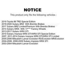 Load image into Gallery viewer, Front Rear Ceramic Brake Pad Kit For Subaru Impreza Mitsubishi Lancer WRX STI 86