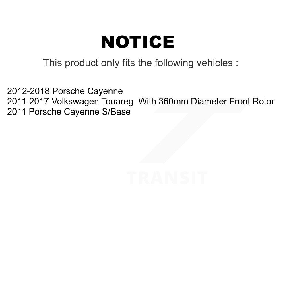 Front Rear Ceramic Brake Pads Kit For Porsche Cayenne Volkswagen Touareg
