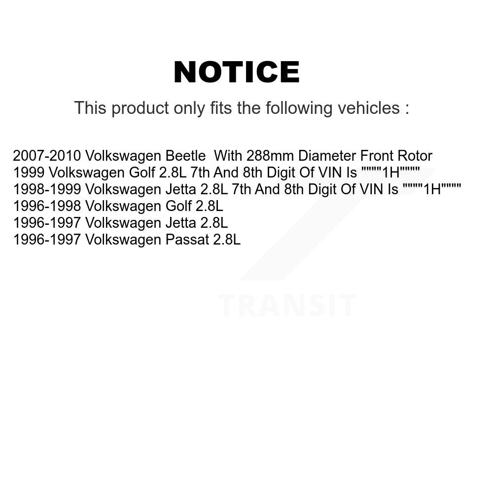 Front Rear Ceramic Brake Pads Kit For Volkswagen Beetle Jetta Golf Passat