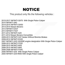Load image into Gallery viewer, Front Rear Ceramic Brake Pad Kit For INFINITI Nissan G37 Murano G35 FX35 M35 M37