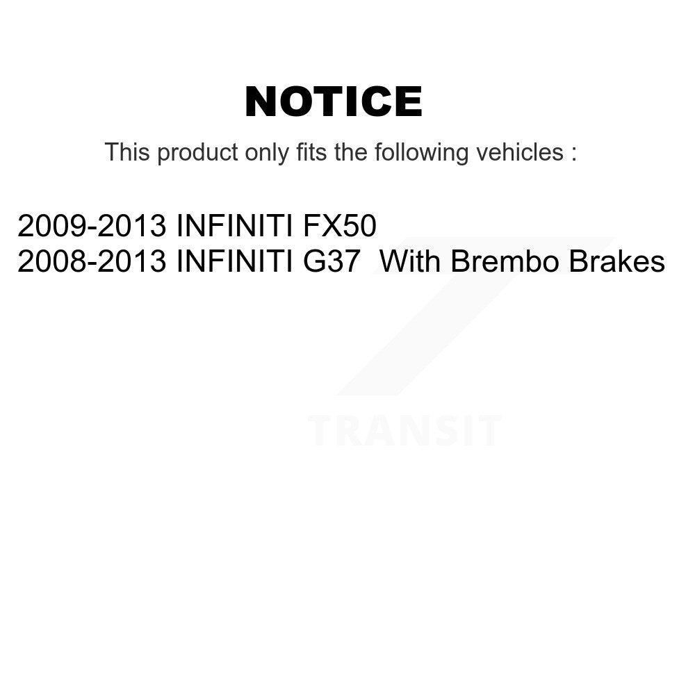 Front Rear Ceramic Brake Pads Kit For INFINITI G37 Q50 Q60 M37 Nissan 370Z Q70 Z