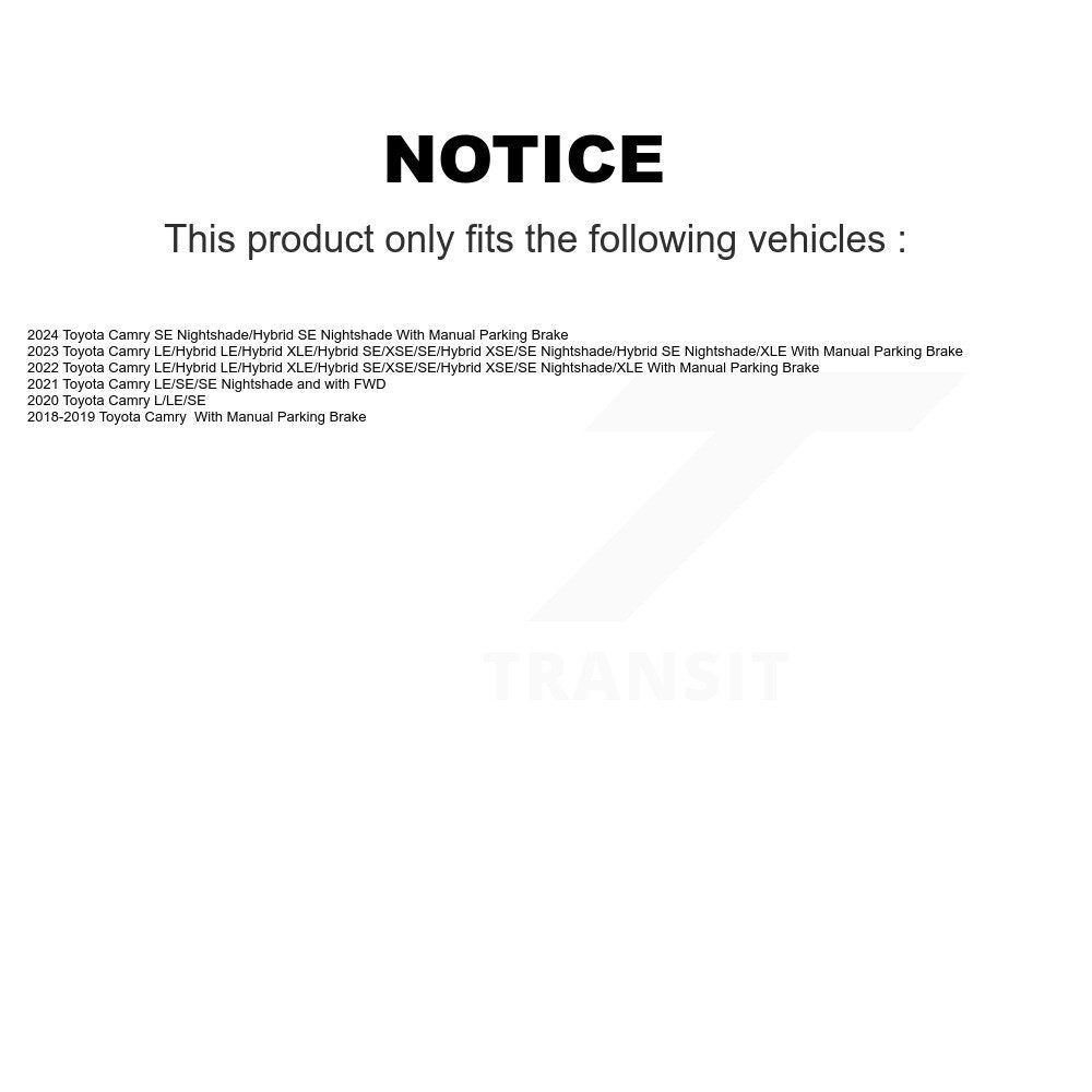 Front Rear Ceramic Brake Pads Kit For Toyota Camry
