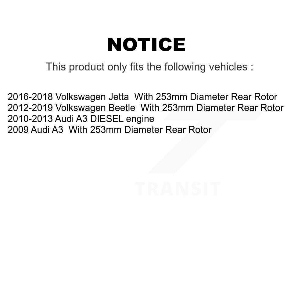 Front Rear Ceramic Brake Pads Kit For Volkswagen Jetta Beetle Golf
