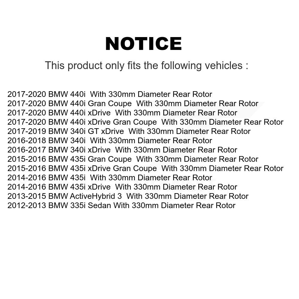 Front Rear Ceramic Brake Pad Kit For BMW 335i 340i 440i xDrive Gran Coupe 435i 3
